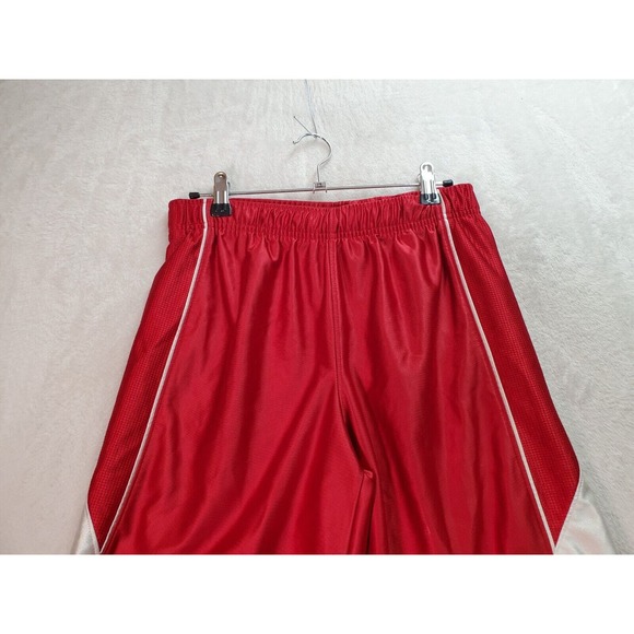 Nike Basketball Shorts Boys Size Medium Red 100% Polyester Logo Elastic Waist - Picture 4 of 8